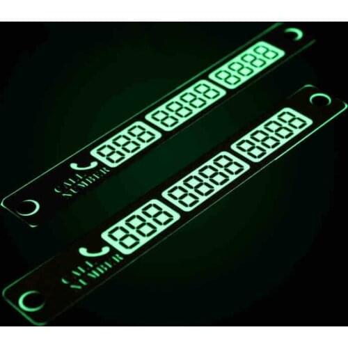 Multi-Function Temporary Car Parking Card Telephone Number Card Notification Night Light Sucker Plate Car Styling Phone Number