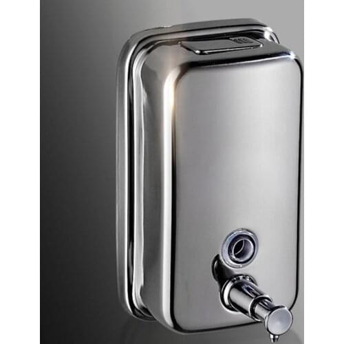 500ml Bathroom Wall-mounted Manual Soap Dispenser Stainless Steel Hand Sanitizer Shower Gel Bottle Kitchen Dish Soap Container