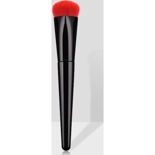 New single makeup brush heart-shaped with black handle and red hair
