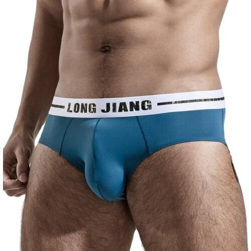 New Mens Underwear Ultra-Thin Ice Silk Briefs Men Sexy U Convex Underpants Brand Male Panties Jockstrap Ropa Interior Hombre