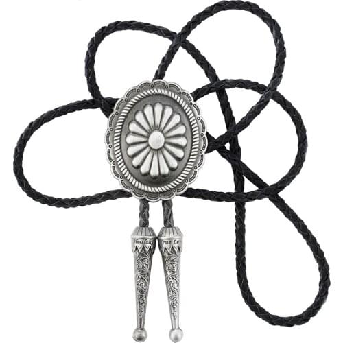 Western Bolo Tie Pendant Necklace Dance Rodeo Bola Bolo Tie Metal for Women Cowboy Leather Necktie Mens Necklace Jewelry