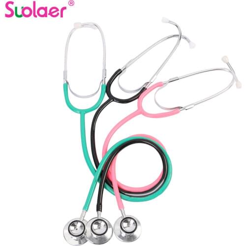 Portable Daul Head Stethoscope Professional Cardiology Stethoscope Doctor Medical Equipment Student Vet Nurse Medical Device