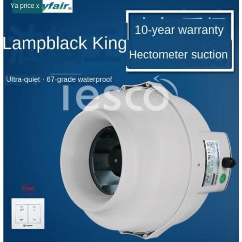 Turbocharged silent industrial pipe exhaust fan 10 inch kitchen sprinkler shop powerful commercial ventilation exhaust fan 250