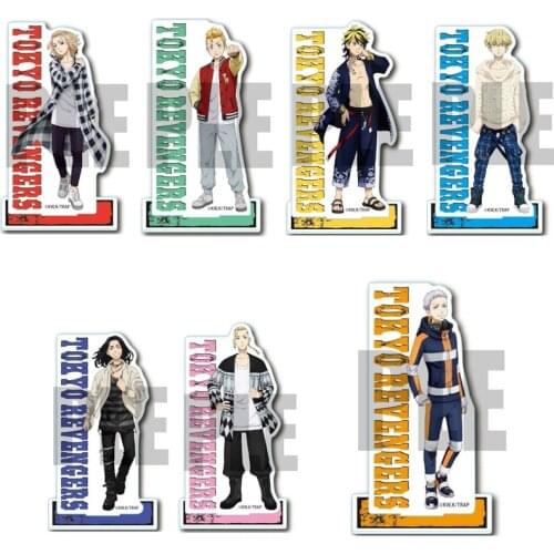 Japan Anime Tokyo Revengers Takemitchy Hanagaki Takemichi Mikey Draken Stand Figure Cosplay Acrylic Desk Model Plate Display Toy