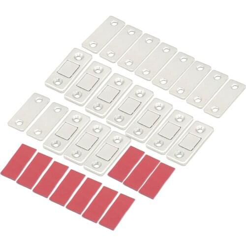 10Pcs Magnetic Cabinet Catches Magnet Cabinet Stops Furniture Cupboard Furniture Hardware Closer Push Open System For Closet