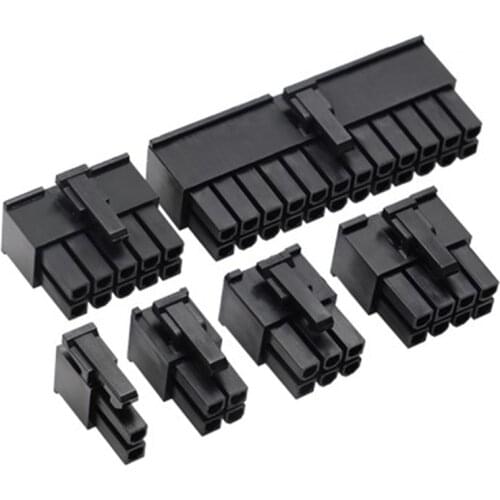 2pcs 4.2mm connector plug double row male shell black white red blue yellow green 5557-2p-4p-6p-8p-20p-24pin