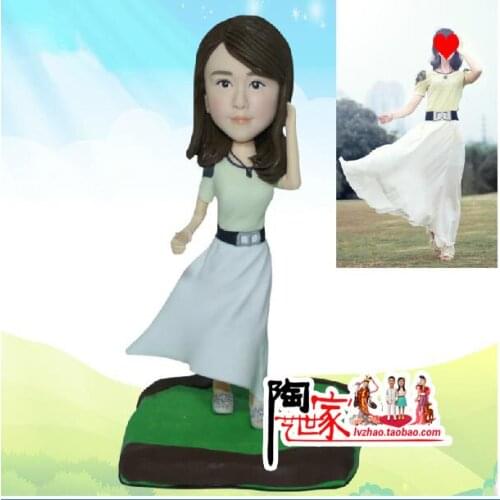 2019 new product custom Birthday cake topper from photos with polymer clay hard can be keep forever good gift for girlfriend