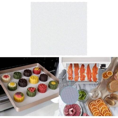 3pcs 40CM Silicone Dehydrator Sheet Non Stick Food Fruit Dehydrator Pad Reusable Steamer Mesh Baking Pastry Mat Fruit Dryer Mesh