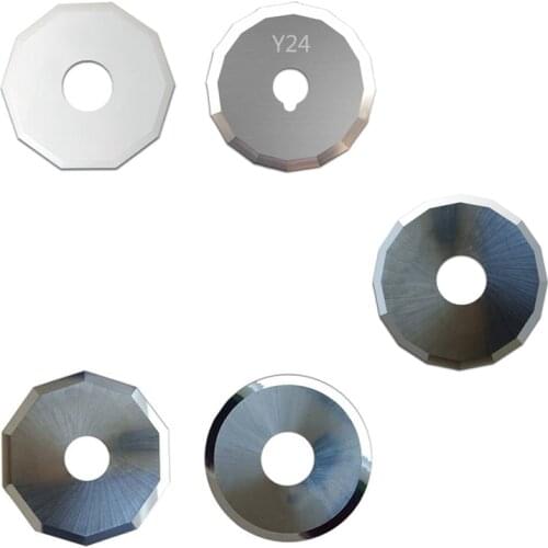 5pcs Jwei IECHO Zund Cross-edge Tungsten Steel CNC Cutter Round Blade Vibrating Knife Cutting Genuine Leather PVC Foam Cloth