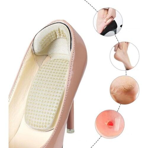 50% Hot Sale 1Pair 2 In 1 Heel Pad Adhesive Foot Care Polyester Sponge Shoe Liner Pad for Outing