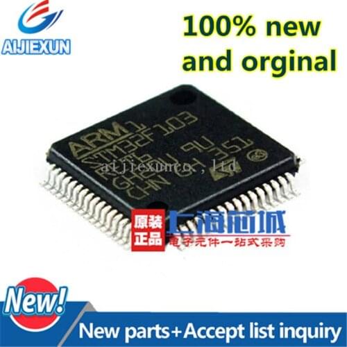50Pcs 100%New and original STM32F103RET6 LQFP64 256 to 512 KBytes of Flash memory in stock
