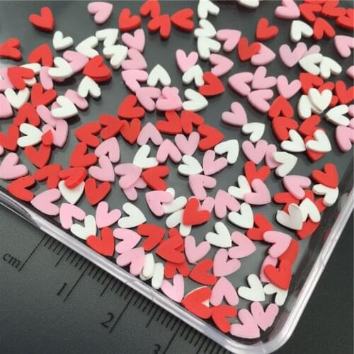 60g Cute Heart Polymerclay,Soft Clay Sprinkles For Kids Diy/Craft Diy Making/Nail Art/Scrapbook Decoration/Craft Filler