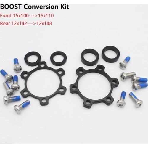 Bicycle Boost Spacing Adapter Boost Hub Fork Conversion Kit Front 15x100MM to 110MM Rear 12x142MM to 148MM Boost Hub Adapter