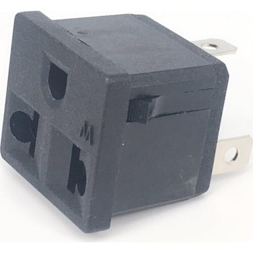 America 250v 15a us AC PDU UPS wired power desktop outlet inline cable assemble install electrical Panel Receptacle AC socket