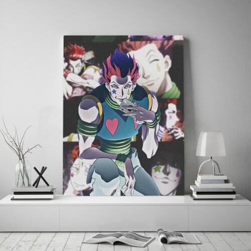 Anime Poster Canvas Painting and Printmaking Hisoka Hunter X Hunter Villain Modern Wall Art Picture Boy Boy Bedroom Home Decor