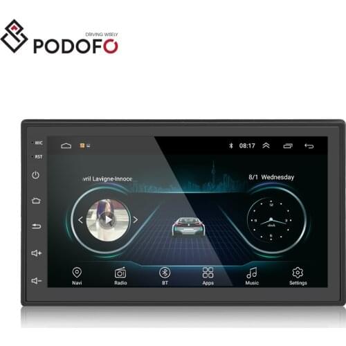 Podofo 2 Din Android 9.0 Car Radio 6.8" Autoradio Car Stereo GPS Navigation WIFI BT FM For Toyota Universal