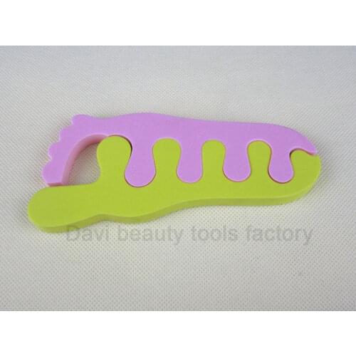 FREE SHIPPING 50 pcs/lot nail file pink yellow EVA Finger shape Nail Art Soft Finger Toe Separator for nail care