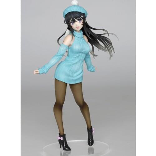 20cm Taito Anime Aobuta Sakurajima Mai Model OrnamentsPVC Action Figure Model Doll Toys