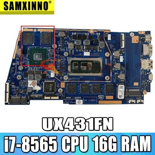 UX431FN mainboard REV2.0 For UX431F UX431FN i7-8565 CPU 16G RAM laptop motherboard 100% Tested Working