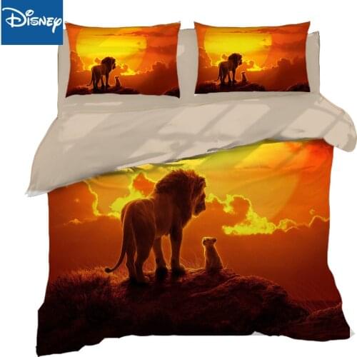 Comforter bedding set 3/4 psc Animal Duvet Cover set 3/4 psc King Watercolor Lion king Printed Bed Set Home Decoration hot sale