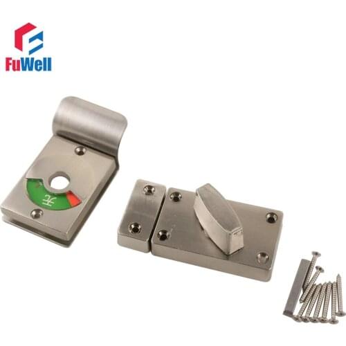Partition Door Lock with Handle Instructions Public Restroom Toilet Vacant Engaged Indicator Bathroom Zopah