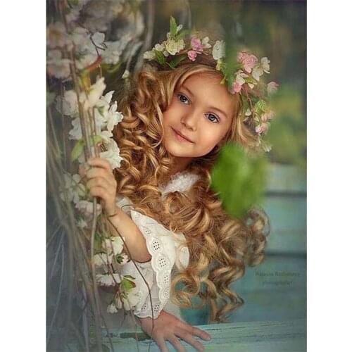 Full Square Diamond 5D DIY Diamond Painting "Lovely girl" Diamonds Embroidery Cross Stitch Rhinestone Mosaic Children Decor Gift