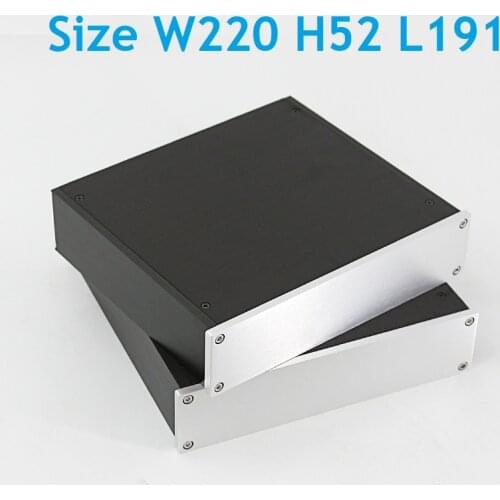 Preamp Blank Silver Panel Chassis New DIY Small Size DAC Power Amplifier Supply Case Aluminum W220 H52 L191