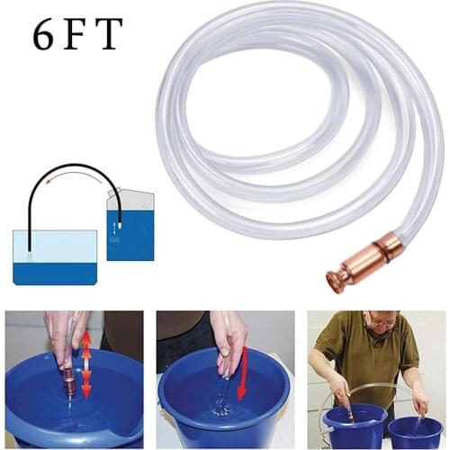 Manual Suction Pipe Gas Siphon Pump Gasoline Fuel Water Hoses Siphon Plumbing Tools Hose Self Safety Priming Shaker