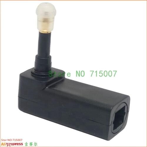 Toslink Digital Optical Jack To 3.5mm Mini Plug 90 Degree Audio Adapter Plug Right Angle Connector for Toslink Cable For TV Box