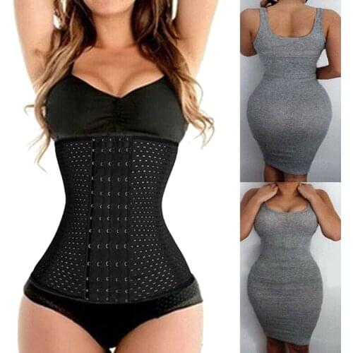 Plus Size XS-5XL Steel Boned Waist Trainer Corset Fitness Waist Slimmer Belt Women Tummy Control Mesh Cincher Modeling Strap US