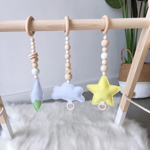 1-3Pcs/Set Nordic Style Baby Gym Play Frame Nursery Sensory Ring-Pull Toy Wooden Infant Child Clothes Rack Kids Room Decoration
