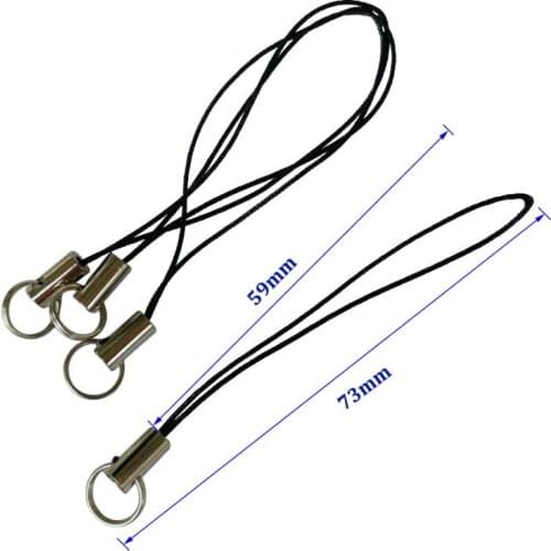 100Pcs Black Lobster Clasp Lanyard Chain Mobile Phone Straps Lanyard Phone Neck Hanging Rope Chain Strap ID Card Keychain