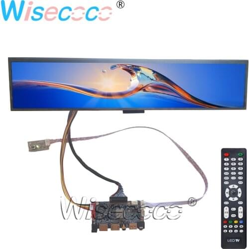 19 Inch 24" 1920x360 IPS Panel Bar Display with LVDS Audio AD Board for Gaming Console Supermarket Shelf Screen