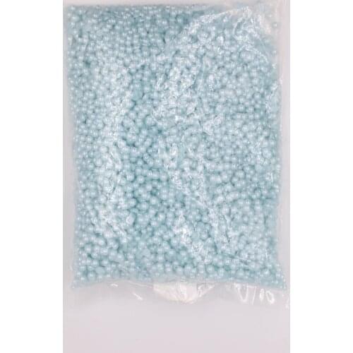 2mm~14mm All Size Lt.Sapphire Color Flat back ABS round Half Pearl beads, imitation plastic half pearl beads