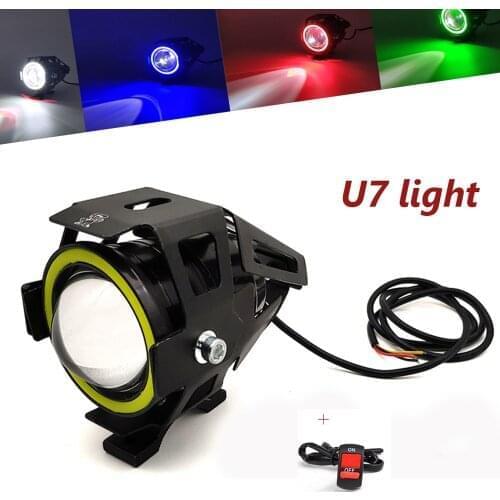 2Pcs Motorcycle Headlights Front Spotlight 12V U7 LED Light Fog Lamp For Kawasaki ZX9 ZX6 ZX9R ZXR400 ZZR600 ZX10R ZX12R ZX6R