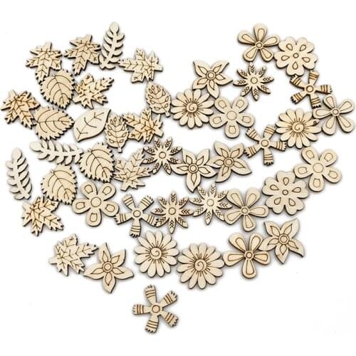 20PCS DIY Doodle Educational Toy Small Natural Wooden Slice Scrapbooking Embellishments DIY Craft Decor