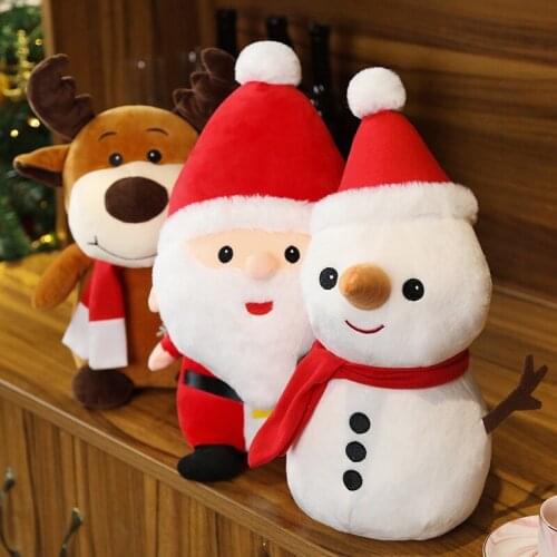 50cm Big Santa Claus/new creative Christmas gifts/Snowman/elk doll plush toys scene pendant Decoration stuffed toys for Children