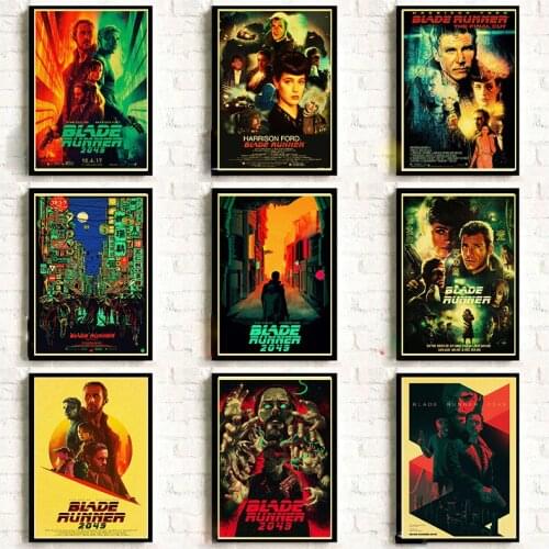American Movie Blade Runner 2049 Retro Posters Good Quality Kraft Paper Printed Wall Posters Art Painting Home Room Decor