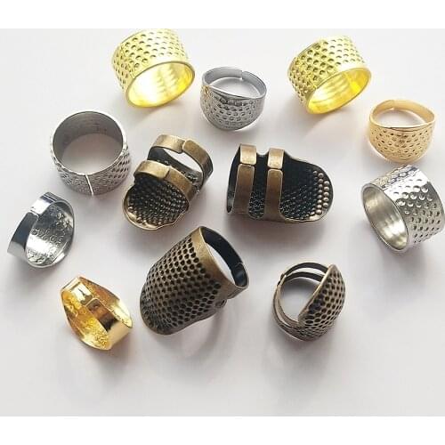 Retro Finger Protector Antique Thimble Needles Ring Handworking Needle Craft Household DIY Sewing Tools Accessories LFR05