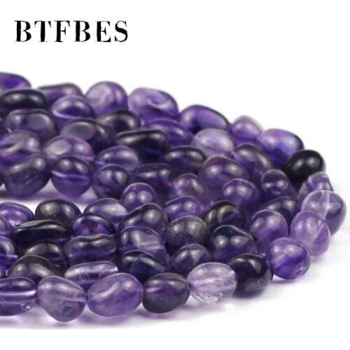 BTFBES Dark purple Natural crystal Irregular Gravel Loose Spacer Beads 5mm~7mm DIY Jewelry bracelet making Accessories Wholesale