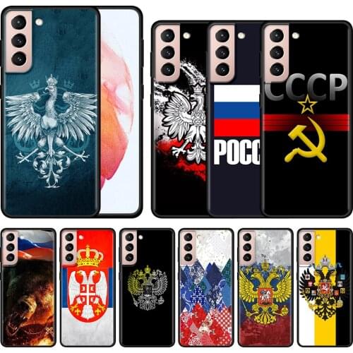 Flag Russian bear eagle Phone Case For Samsung Galaxy SS20 S21 FE Ultra S10 Lite S9 S8 Plus S10E S7 Edge Soft Silicone Coque