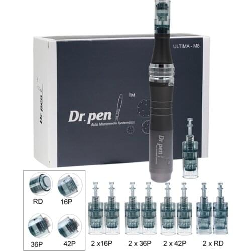 Dr.Pen Ultima M8 Electric Derma Roller Skin Care Kit Tools Micro Needling Pen Mesotherapy Auto Micro Needle with 10pcs Cartridge