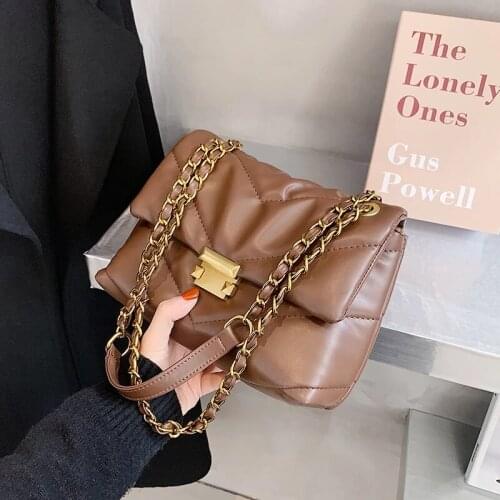 Elegant Female Flip Crossbody bag 2020 Fashion New High quality PU Leather Womens Designer Handbag Chain Shoulder Messenger Bag