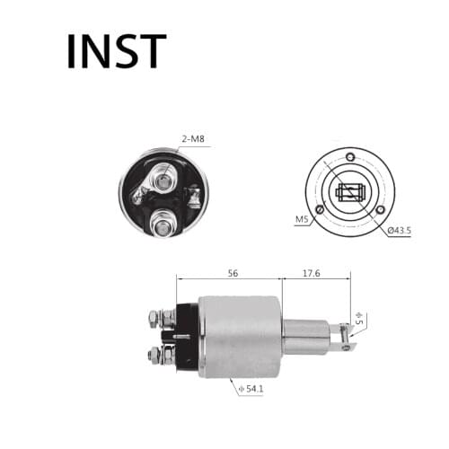 ELECTROMAGNETIC SWTICH SOLENOID FOR 12V 1.4KW 21083708805 21083708808 AME0132 63222506 CT221128 CT22112B BEAC 2750