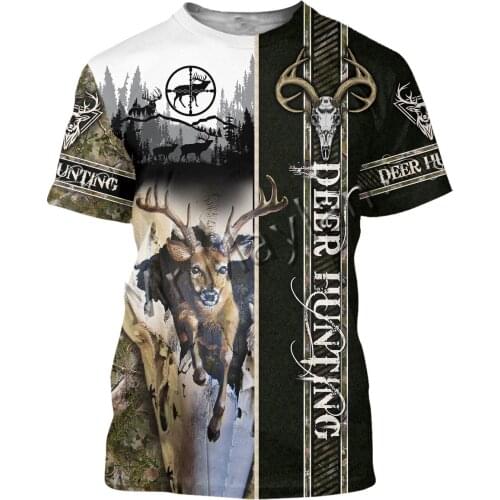 3D Print Fashion Animal Deer hunting Colorful Men/Women Leisure O-Neck T-shirt / Beach Short / Tank /Oversized Harajuku Top S101