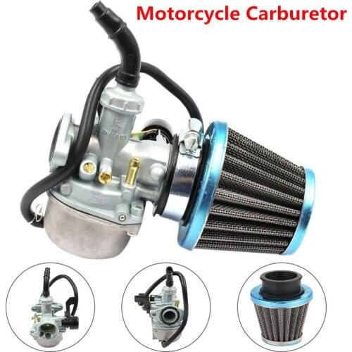 PZ19 Carburetor ATV Off-road Motorcycle Parts Carb for 50 70 90 110 125cc Motorcycle ATV Dirt Bike Carburetor with Air Filter