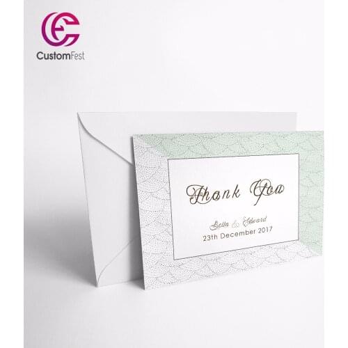 Personalized Thank you card save the date spring green whole set available GXK047