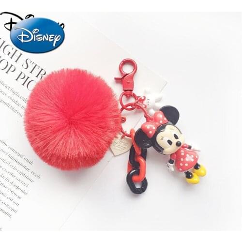 Disney Creative Cartoon Pendant Key Ring Car Key ChainCute Mickey Minnie Doll Simple Sweet Personality Bag