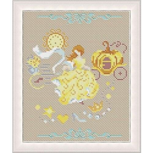 Little Pirate Counted Cross Stitch Kit Cross stitch RS cotton with cross stitch Cinderella and Pumpkin Car