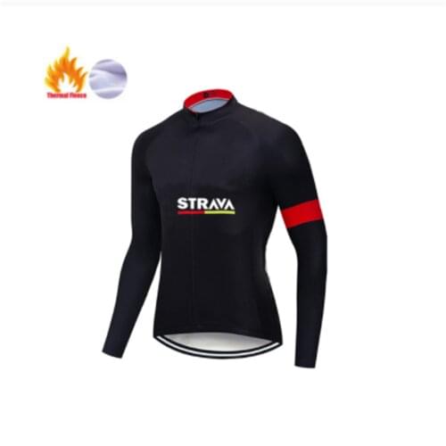 STRAVA 2021 Winter New Mens Tops Jackets Professional Bike Team Road Race Cycling Jersey MTB Long Sleeve Ropa Ciclismo Jerseys